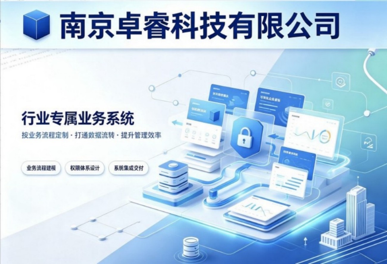 南京卓睿科技行业专属业务系统定制开发解决方案